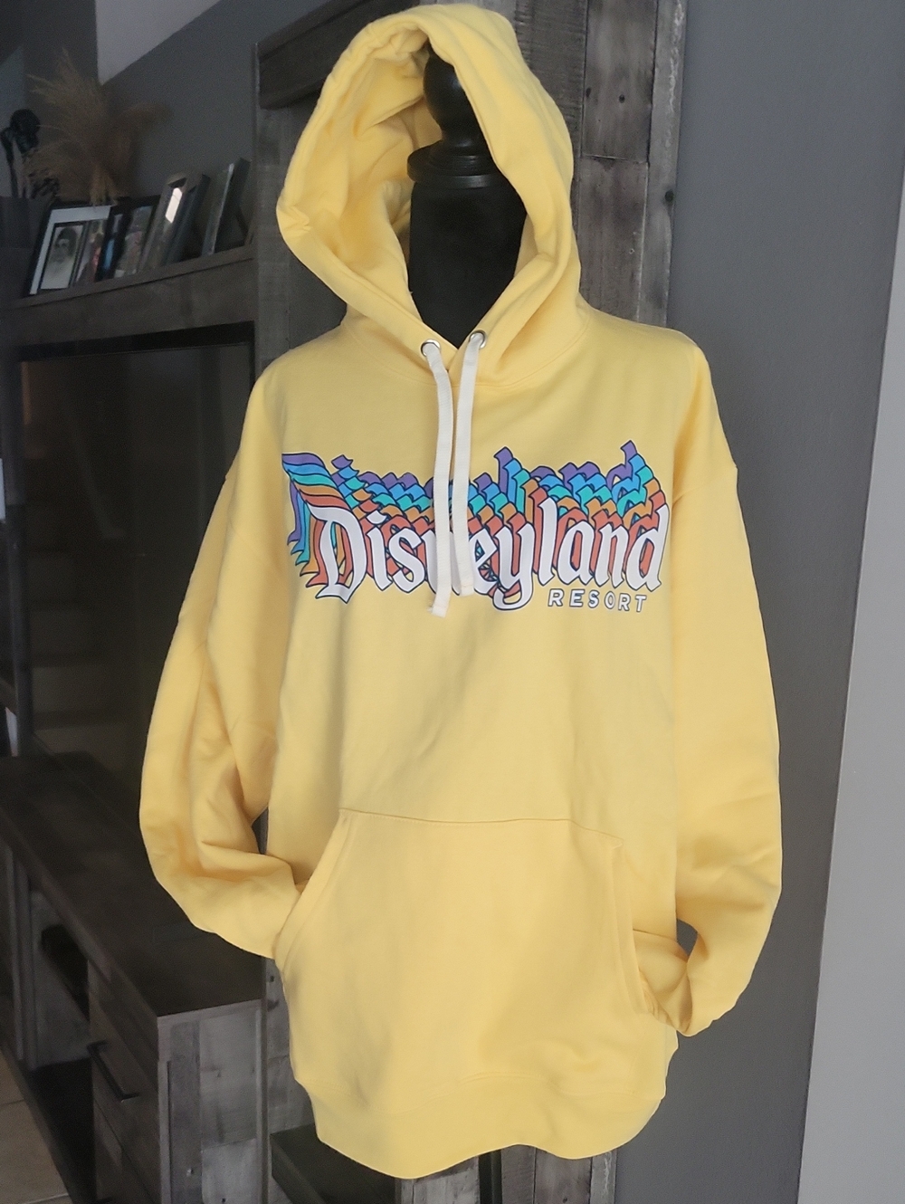 Disney Yellow Hoodie with Multicolor Disneyland Resort Logo